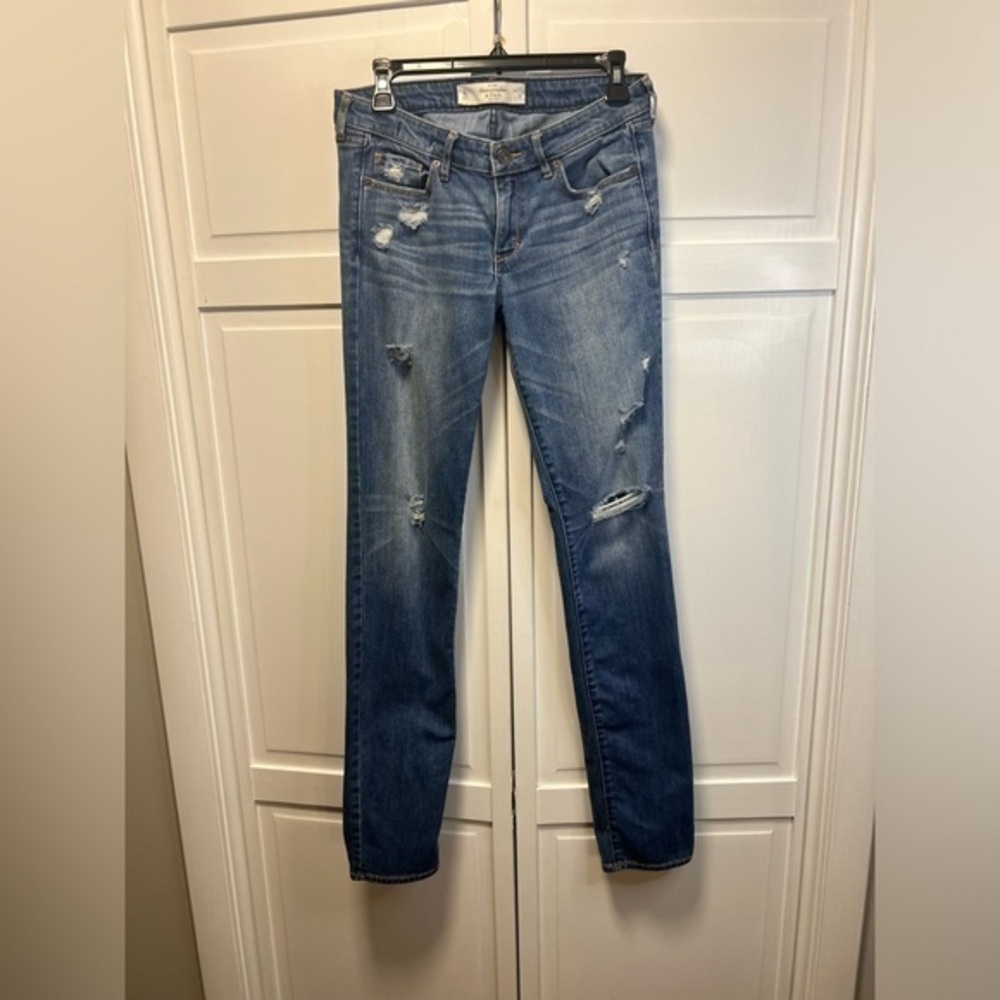 Abercrombie & Fitch THE A&F SKINNY Jeans Size 27 Long Color Blue